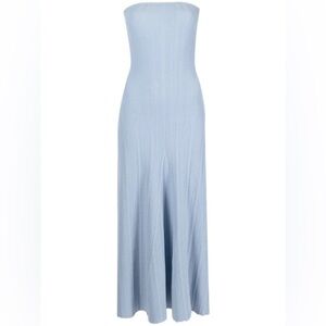 Anna Quan Light Blue Strapless Midi Dress